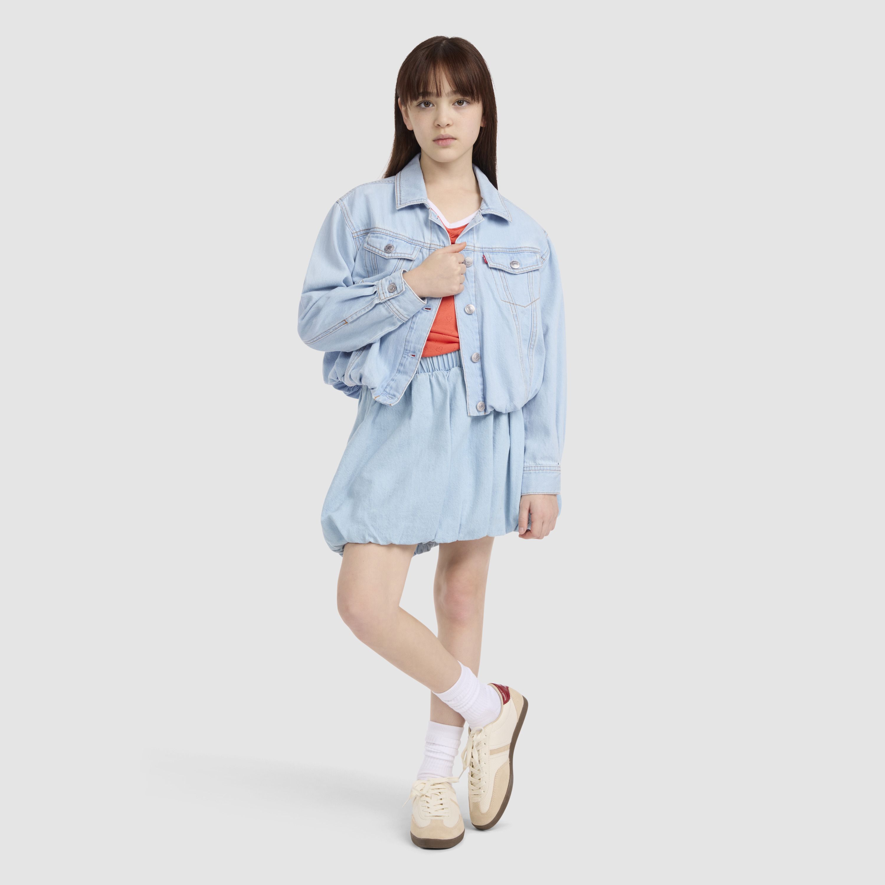 Bubble Denim Trucker Jacket Big Girls 7-16 4