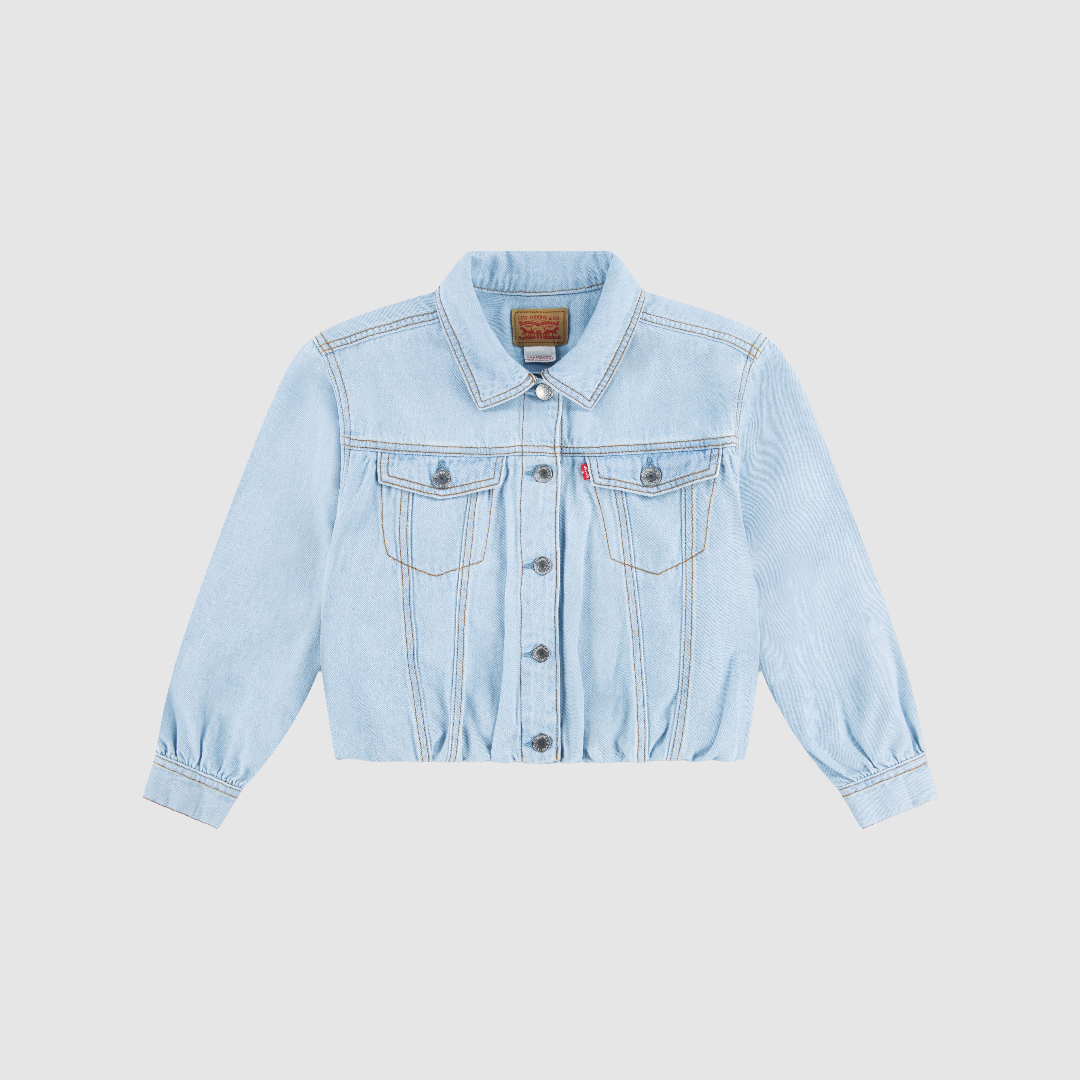 Bubble Denim Trucker Jacket Little Girls 4-6 1