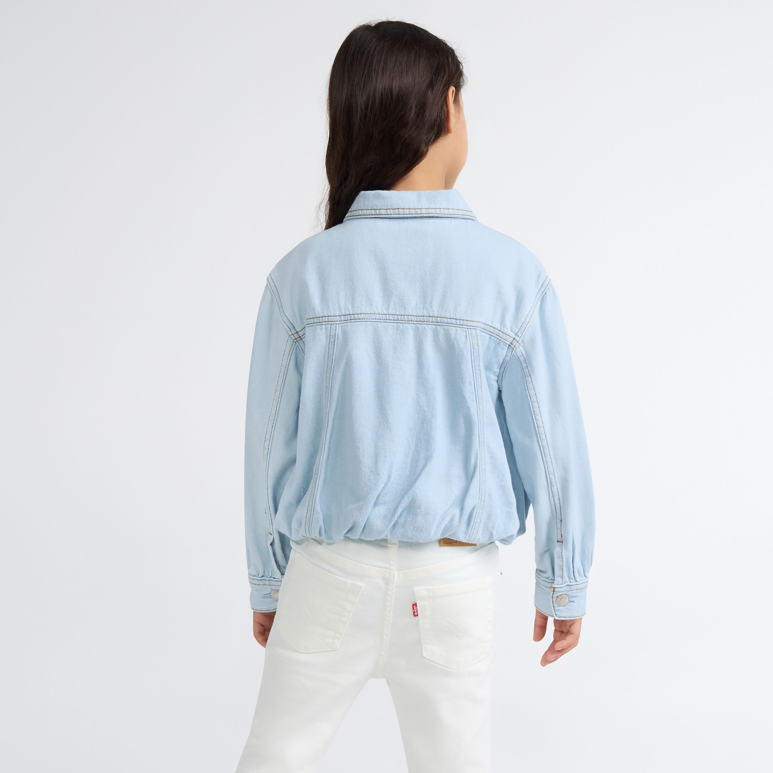 Bubble Denim Trucker Jacket Little Girls 4-6 3