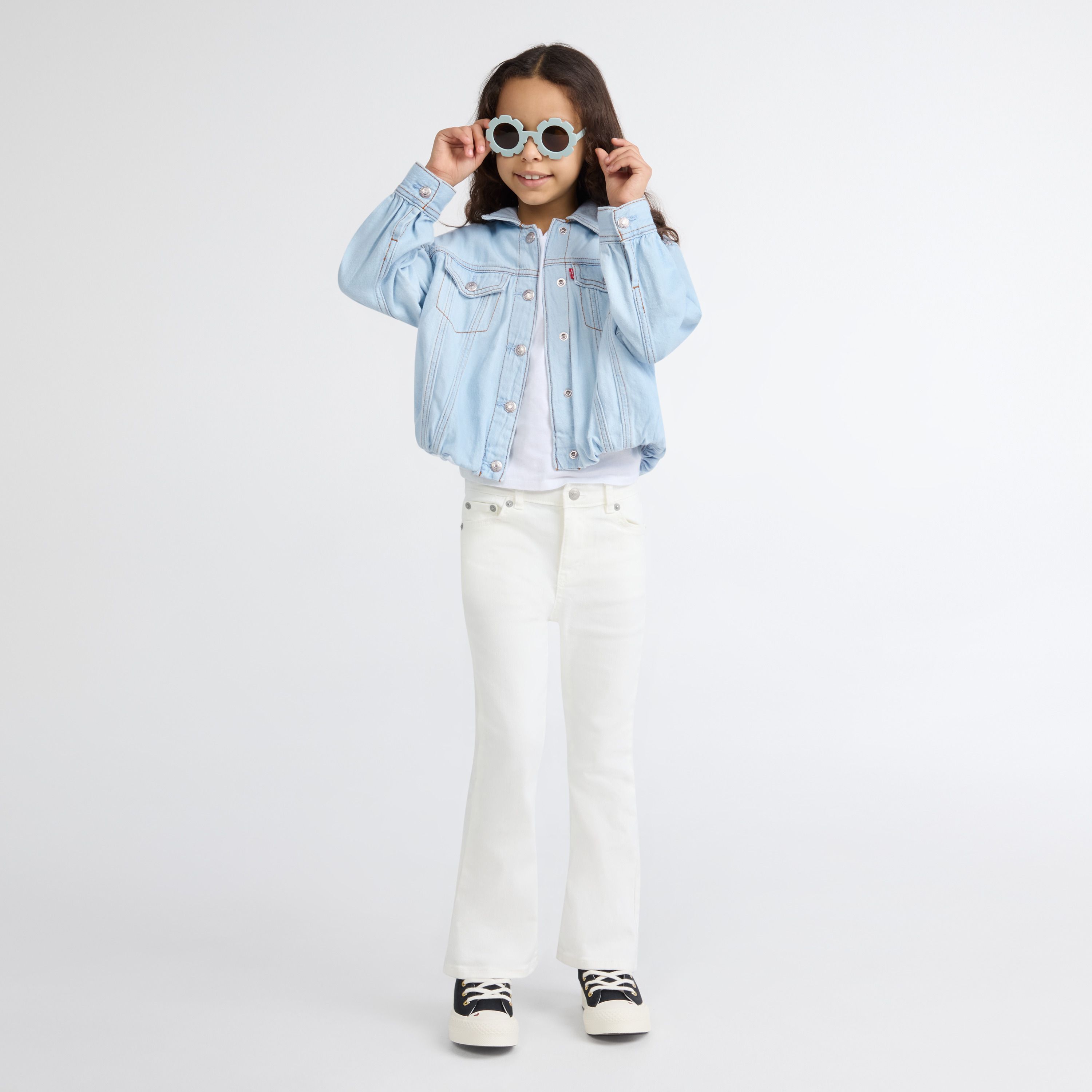 Bubble Denim Trucker Jacket Little Girls 4-6 4