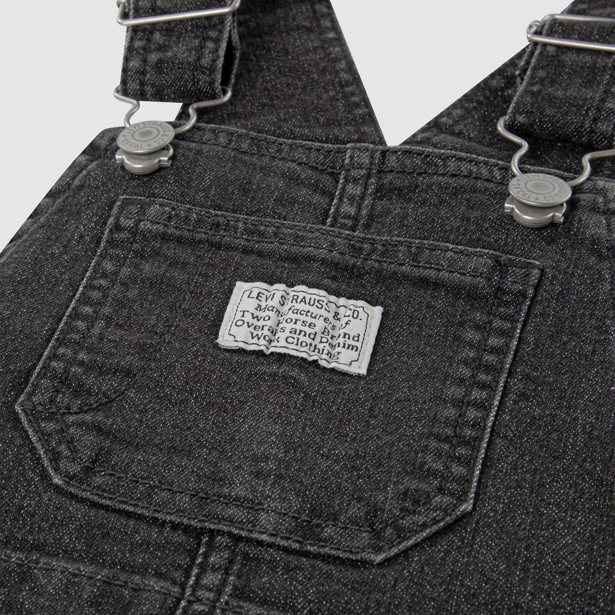 Denim Overalls Toddler Boys 2T-4T — Gray