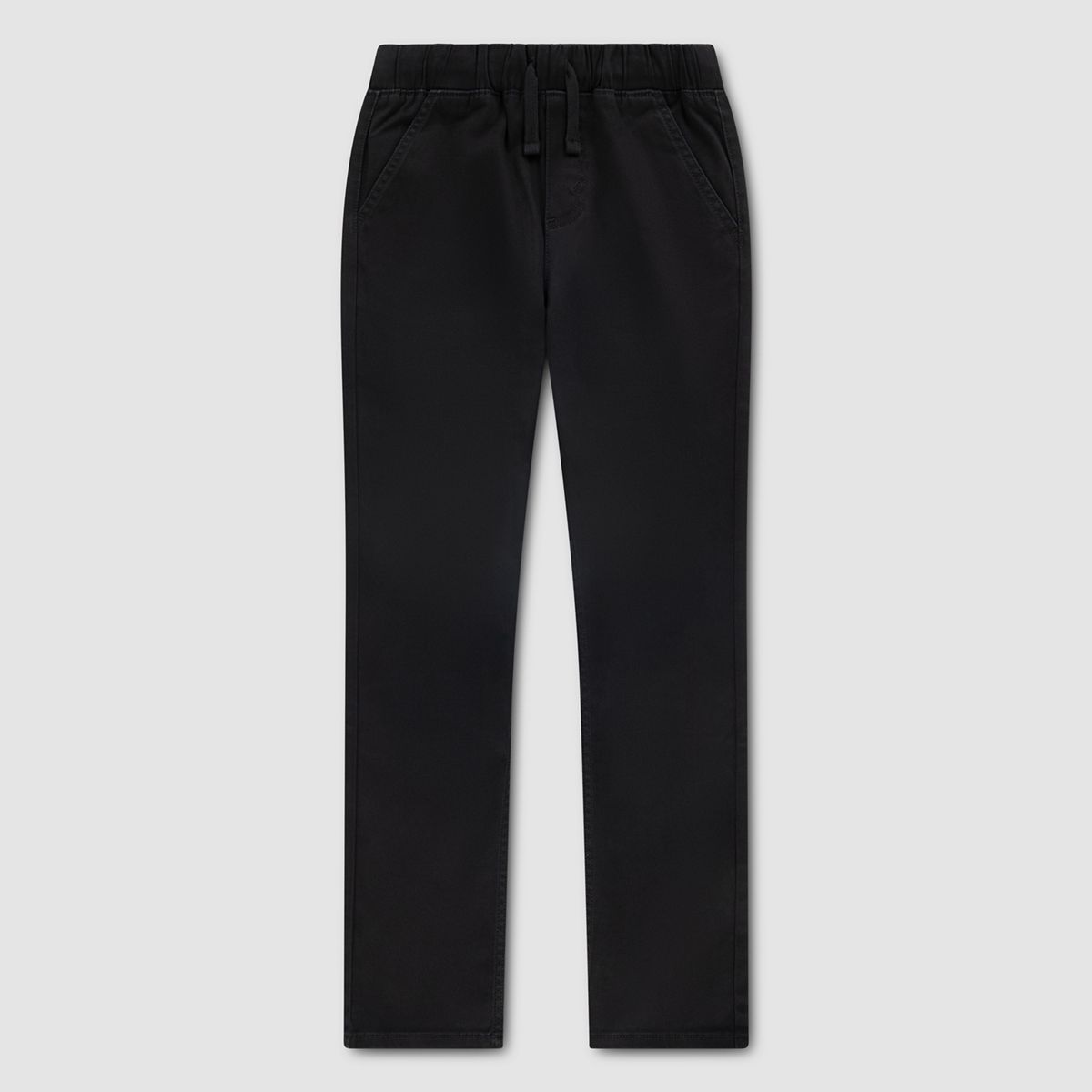 Pull-On Slim Sueded Pants Little Boys 4-7 — Black - Charcoal