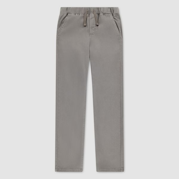 Pull-On Slim Sueded Pants Little Boys 4-7 — Dark Gull Gray - Gray