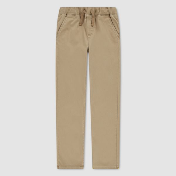 Pull-On Slim Sueded Pants Little Boys 4-7 — Harvest Gold - Gold