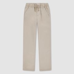Pull-On Slim Sueded Pants Little Boys 4-7 — Plaza Taupe - Beige 1