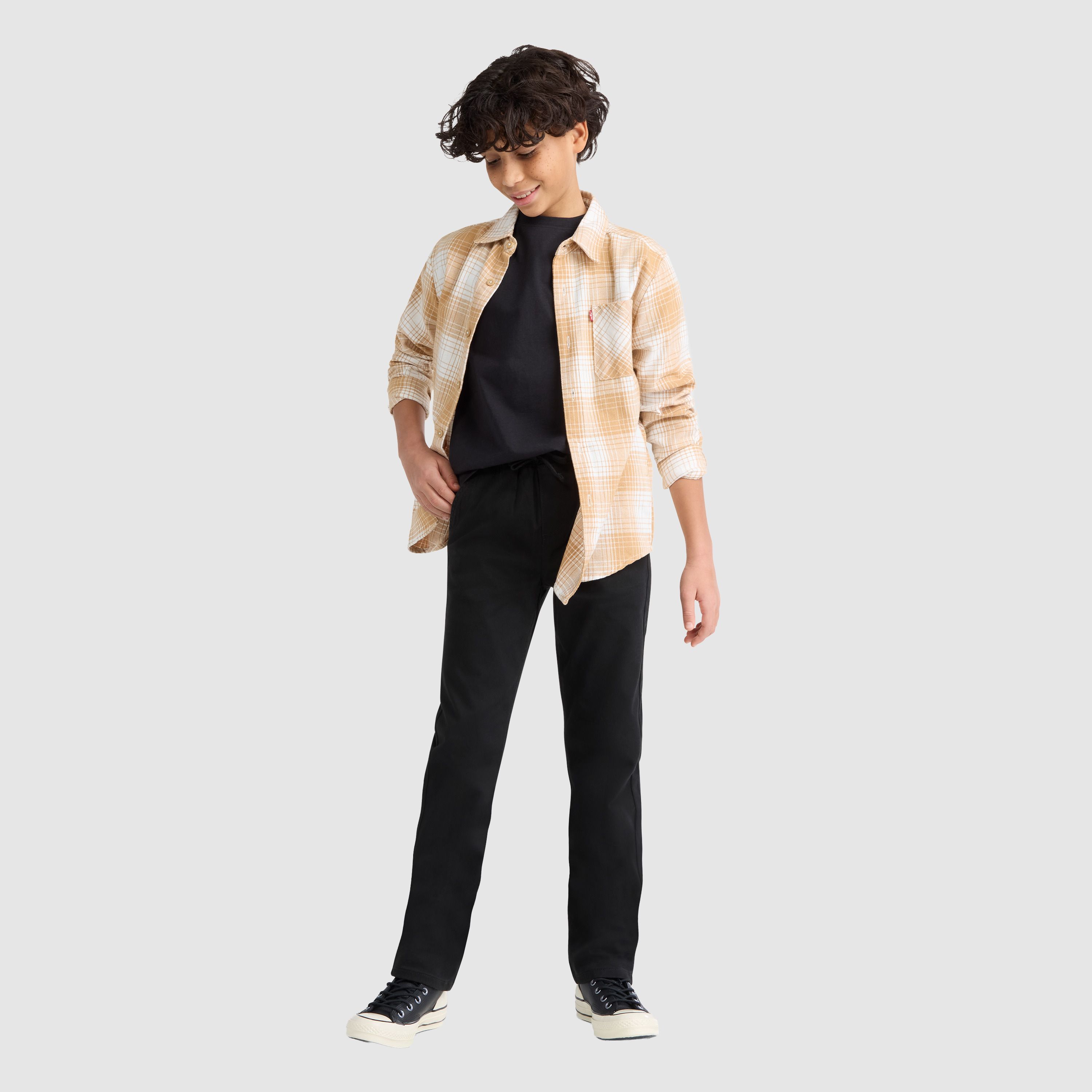 Pull-On Slim Sueded Pants Big Boys 8-20 1