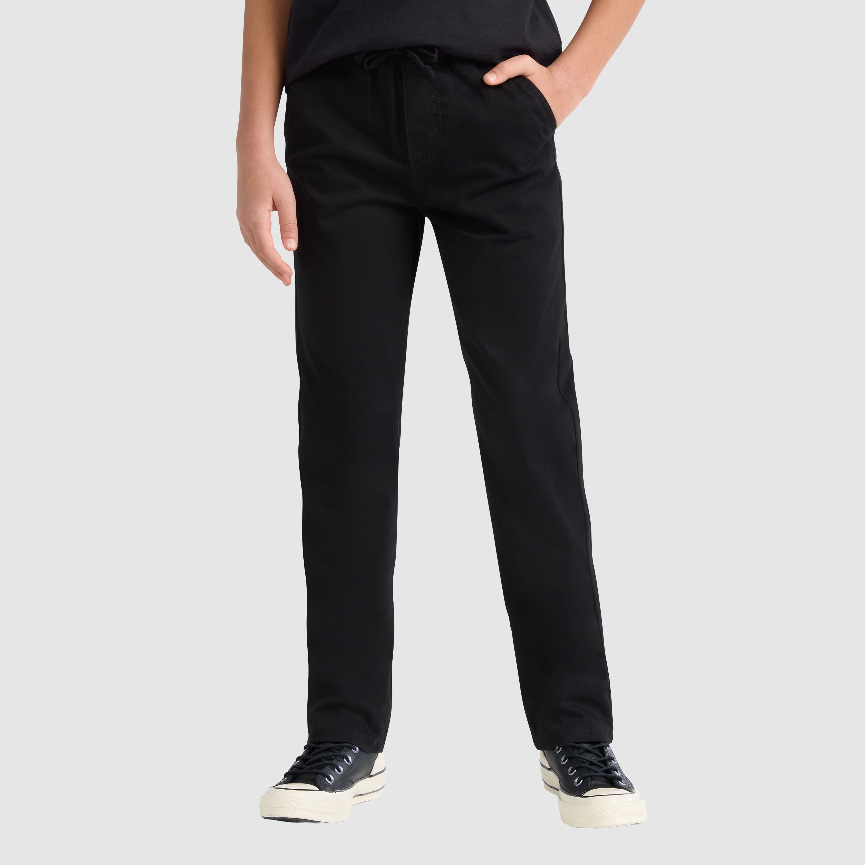Pull-On Slim Sueded Pants Big Boys 8-20 2