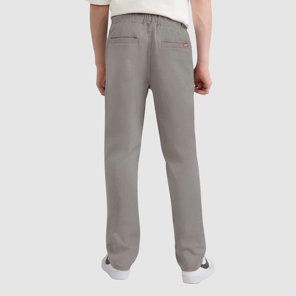 Pull-On Slim Sueded Pants Big Boys 8-20 — Dark Gull - Gray