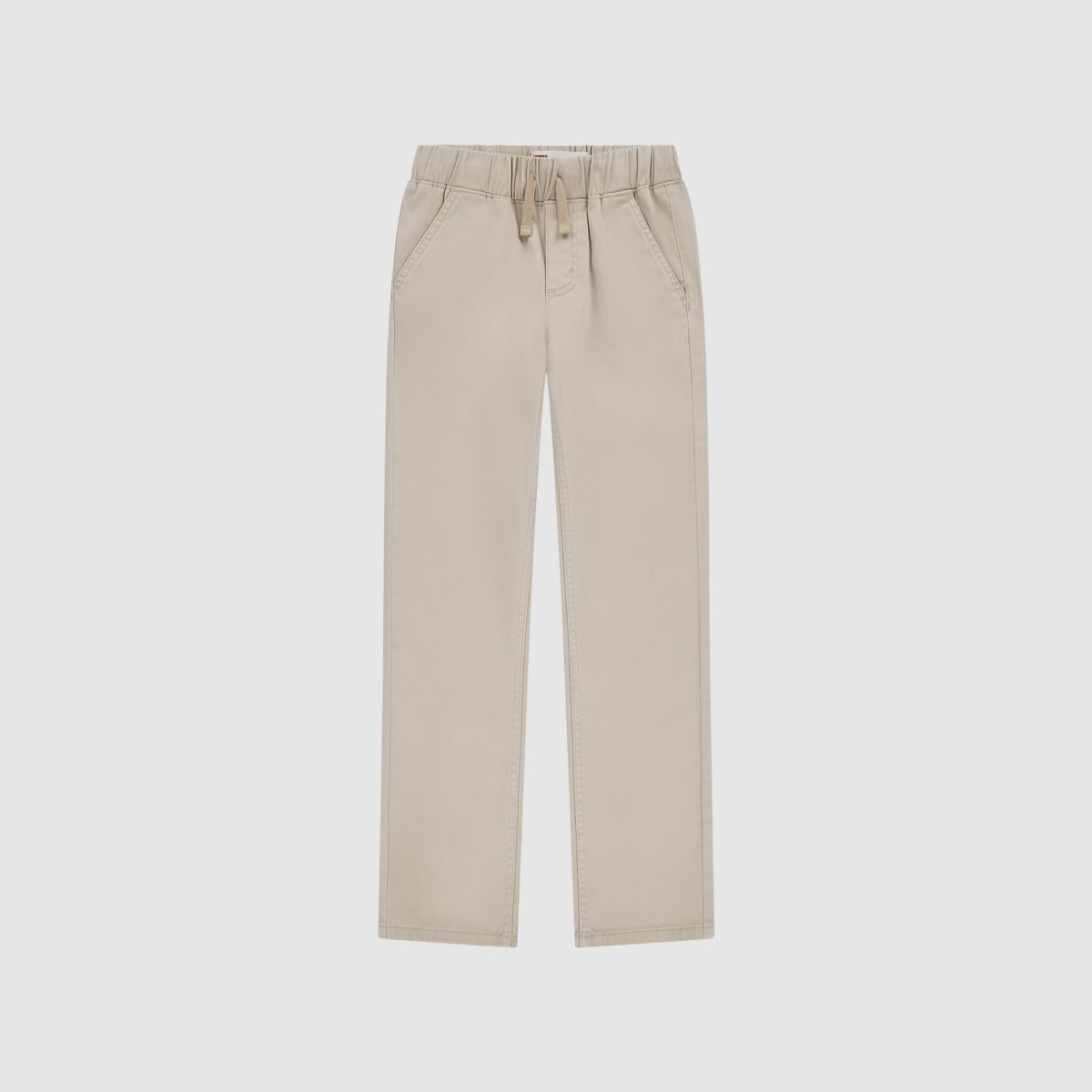 Pull-On Slim Sueded Pants Big Boys 8-20 — Plaza Taupe - Beige