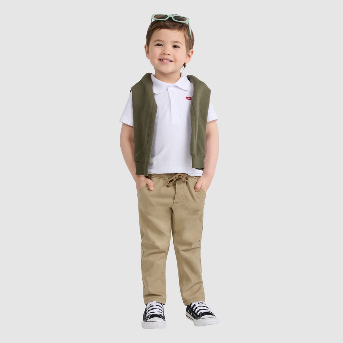 Pull-On Slim Sueded Pants Toddler Boys 2T-4T — Harvest Gold - Gold