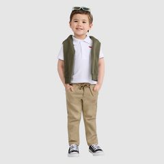 Pull-On Slim Sueded Pants Toddler Boys 2T-4T — Harvest Gold - Gold 2