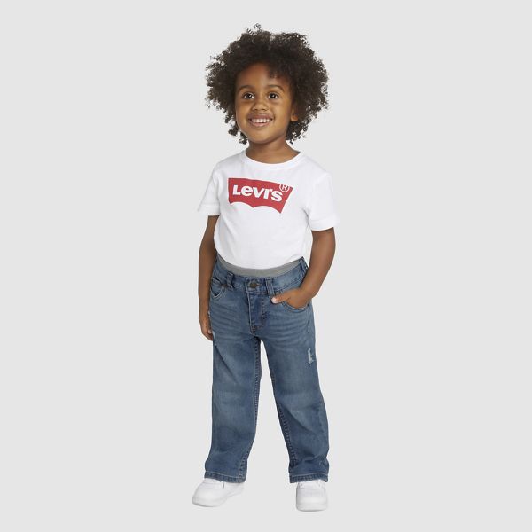 Murphy Pull On Straight Fit Jeans Toddler Boys 2T-4T — Vintage Sky - Medium Wash