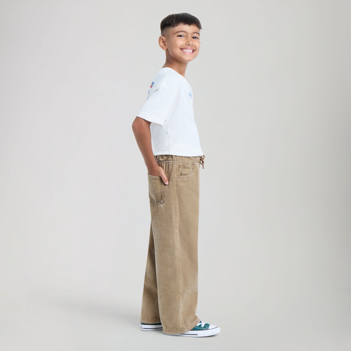 Pull-On Baggy Jeans Little Boys 4-7 — Ermine - Brown