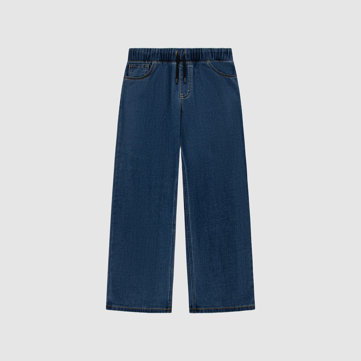 Pull-On Baggy Jeans Big Boys 8-20 — Saves The Day - Dark Wash
