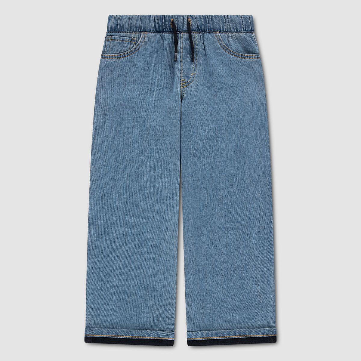 Pull-On Baggy Jeans Toddler Boys 2T-4T — Basil Sky - Medium Wash