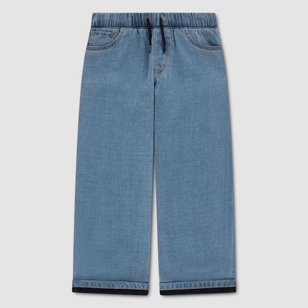 Pull-On Baggy Jeans Toddler Boys 2T-4T — Basil Sky - Medium Wash