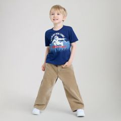 Pull-On Baggy Jeans Toddler Boys 2T-4T — Ermine - Brown 1