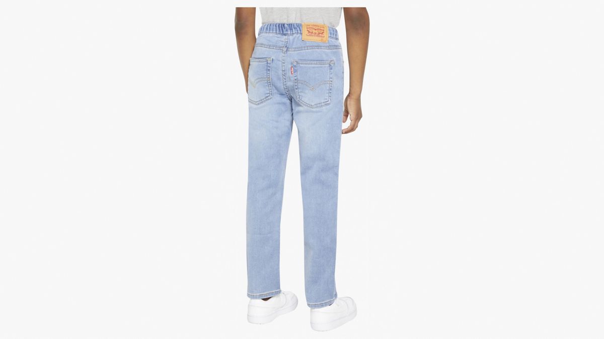 Pull On Skinny Fit Pants Little Boys 4-7 — Pyramids - Light Wash