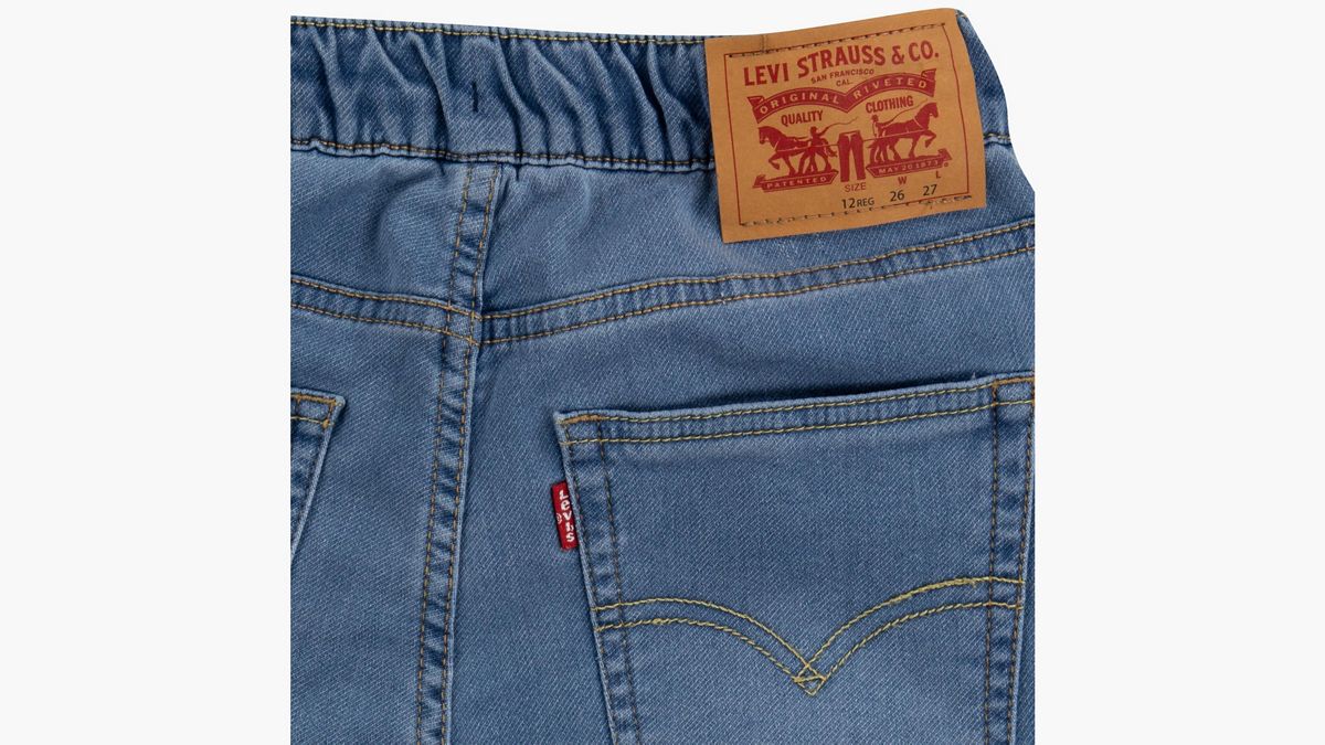 Skinny Fit Pull On Pants Big Boys 8-20 — Pyramids - Medium Wash