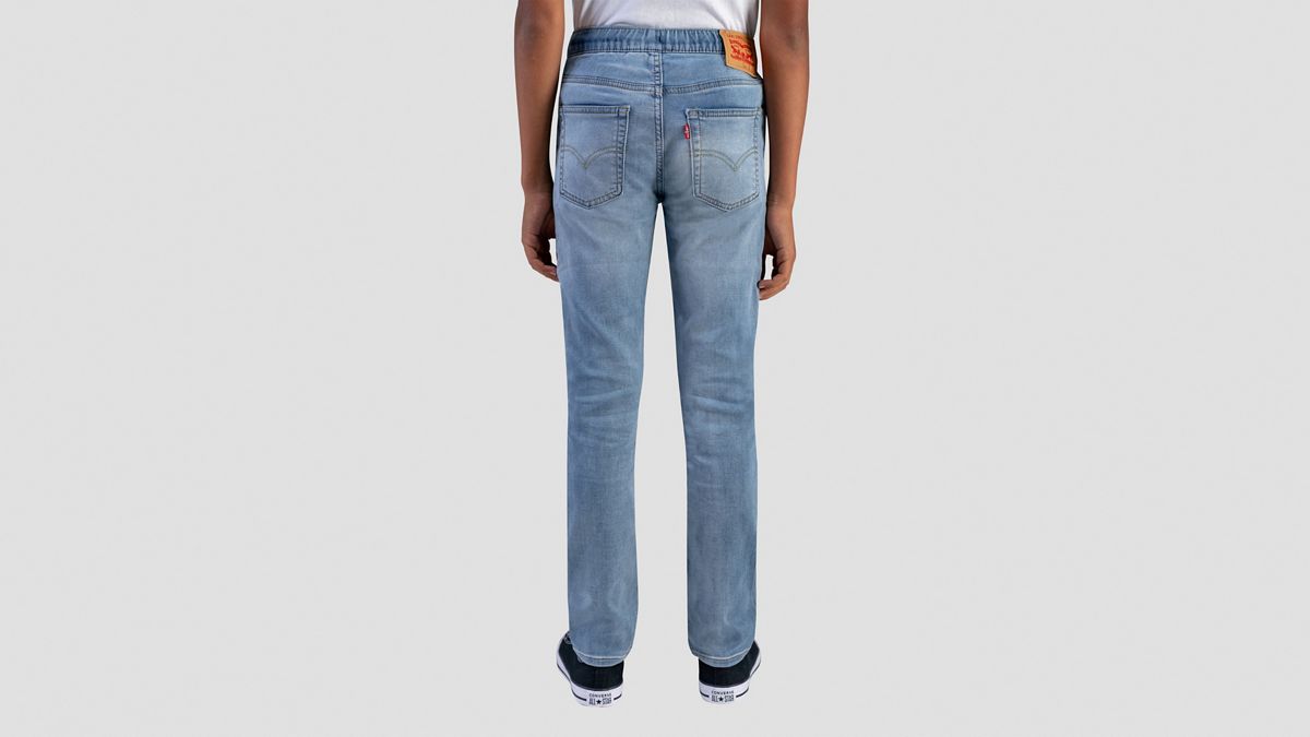 Skinny Fit Pull On Pants Big Boys 8-20 — Pyramids - Medium Wash