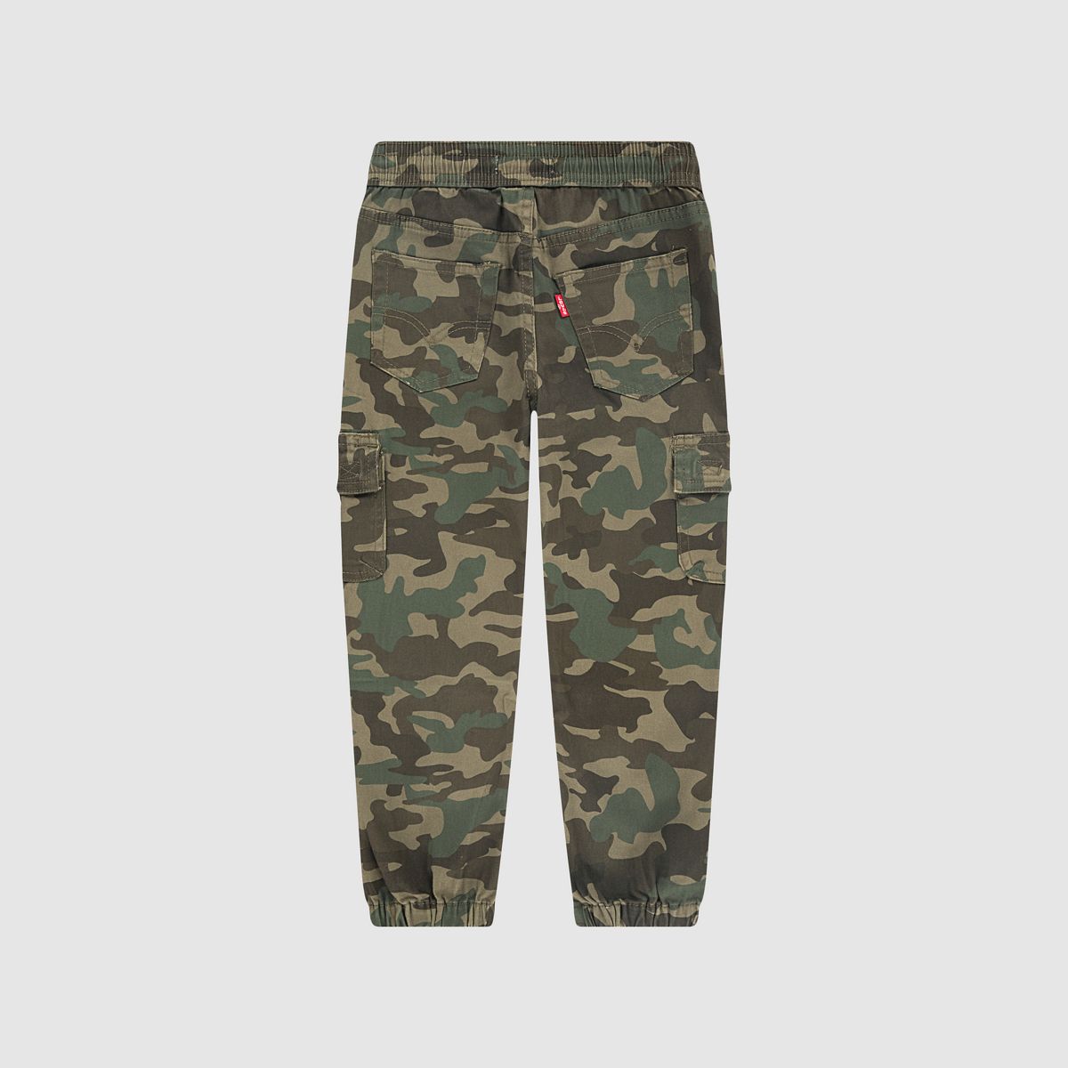 Relaxed Cargo Joggers Little Boys 4-7 — Olive Night Camo - Green