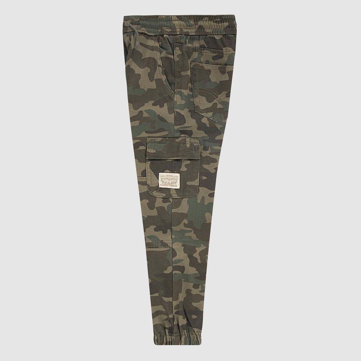 Relaxed Cargo Joggers Little Boys 4-7 — Olive Night Camo - Green