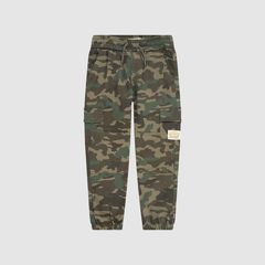 Relaxed Cargo Joggers Little Boys 4-7 — Olive Night Camo - Green 5