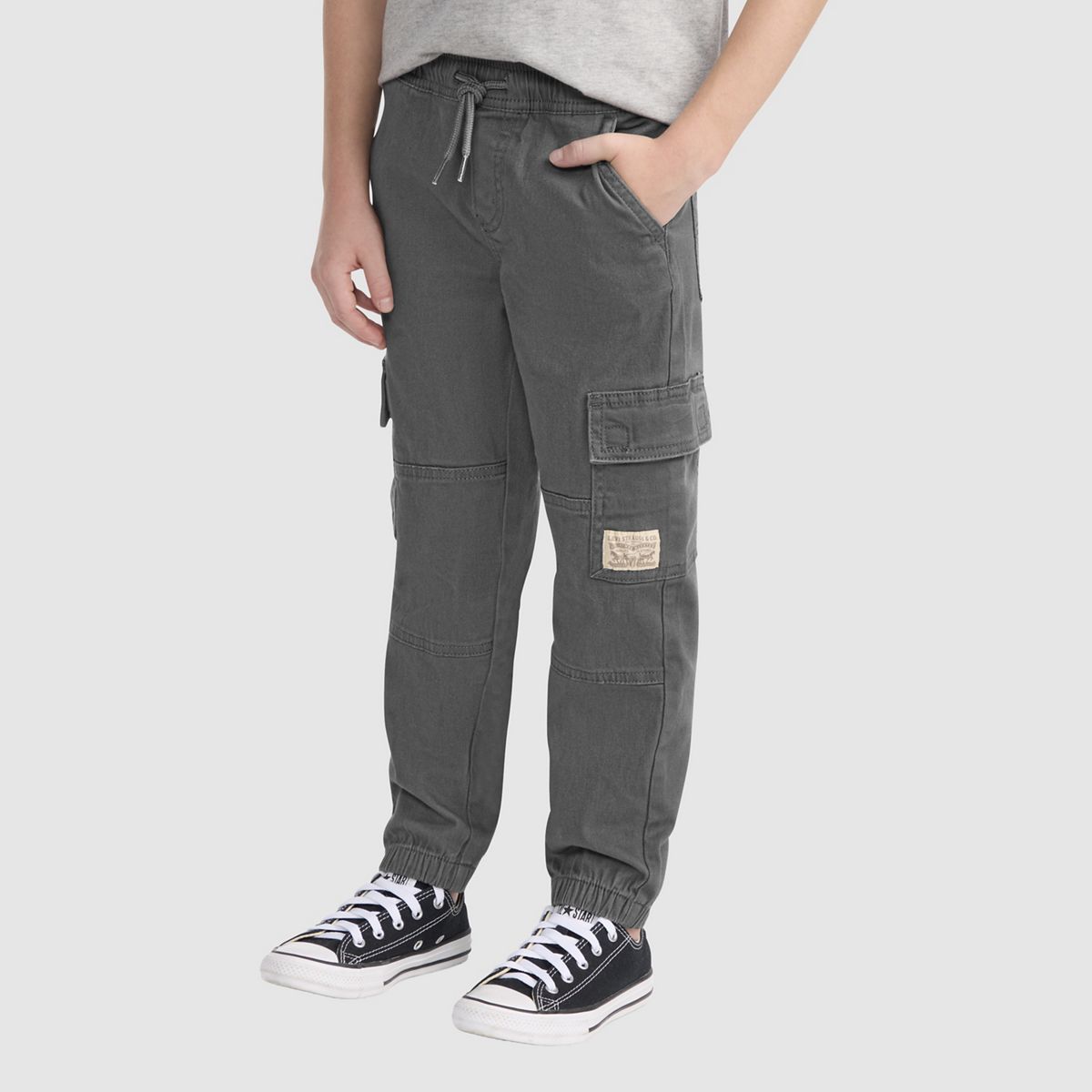 Relaxed Cargo Joggers Little Boys 4-7 — Revolver Grey - Grey