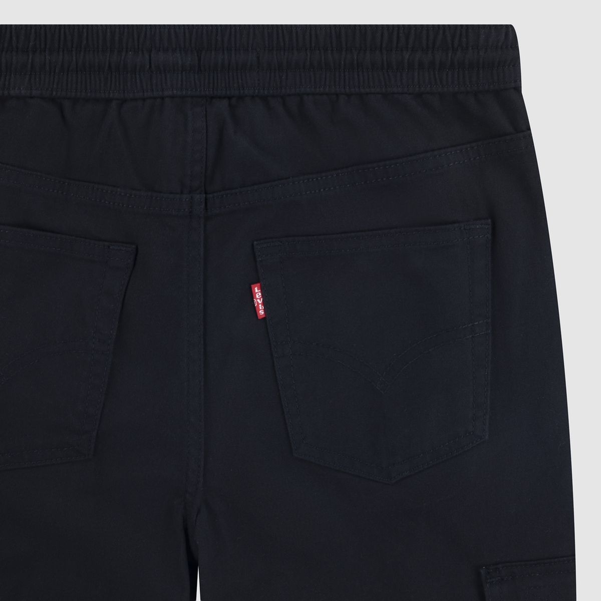 Relaxed Cargo Joggers Big Boys 8-20 — Black