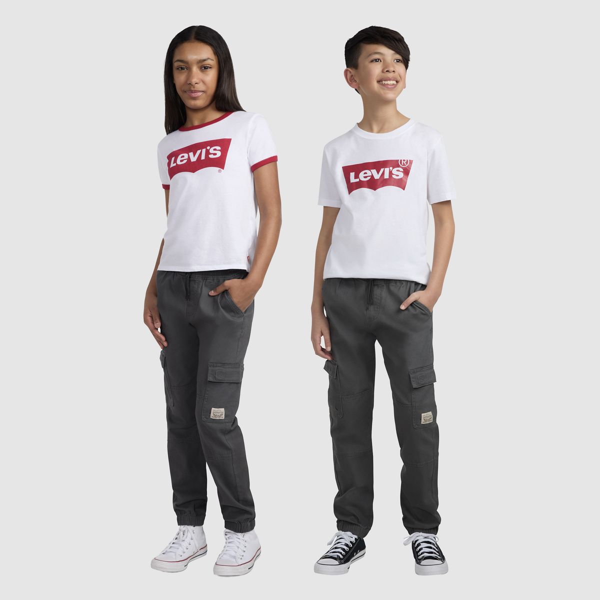 Relaxed Cargo Joggers Big Boys 8-20 — Grey
