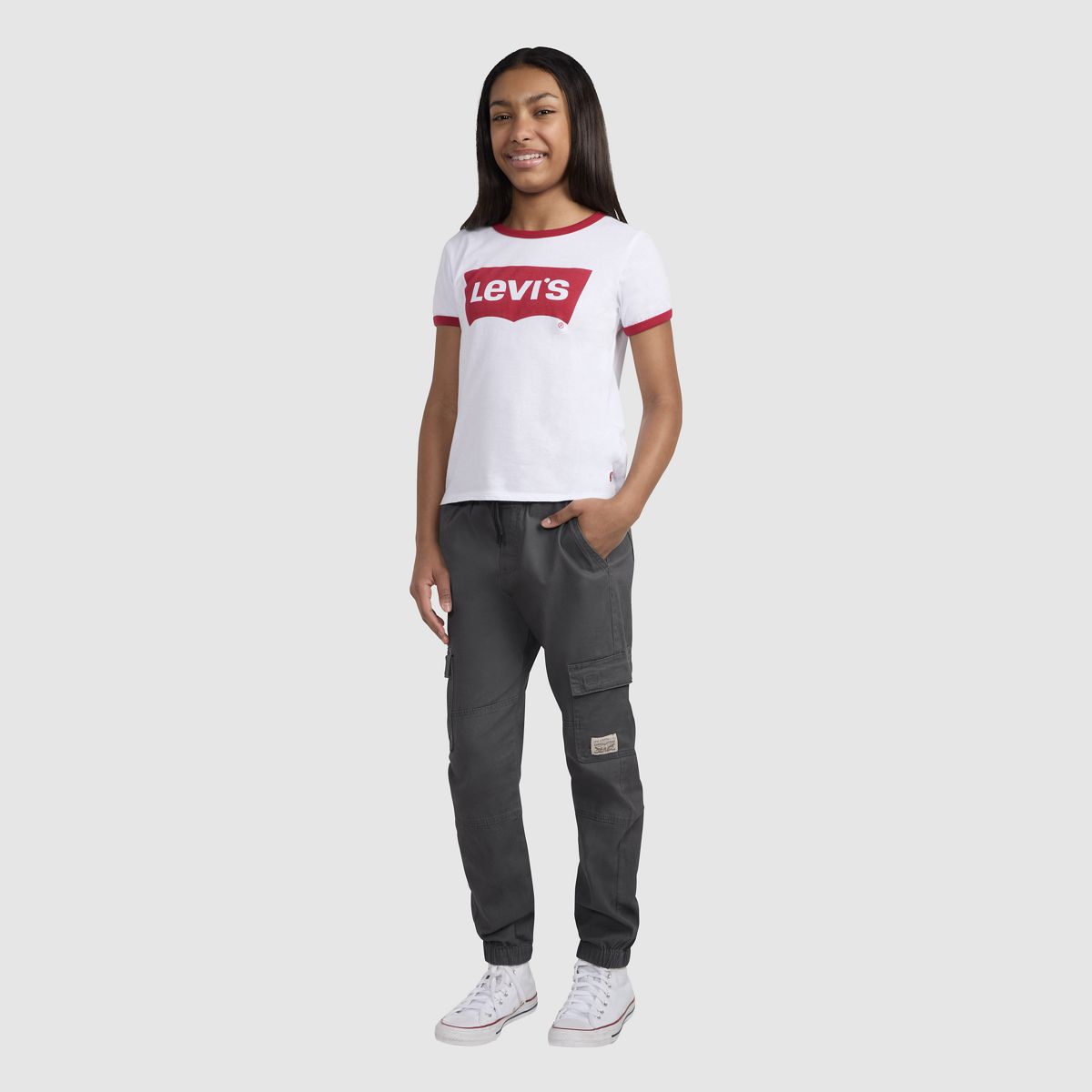 Relaxed Cargo Joggers Big Boys 8-20 — Grey