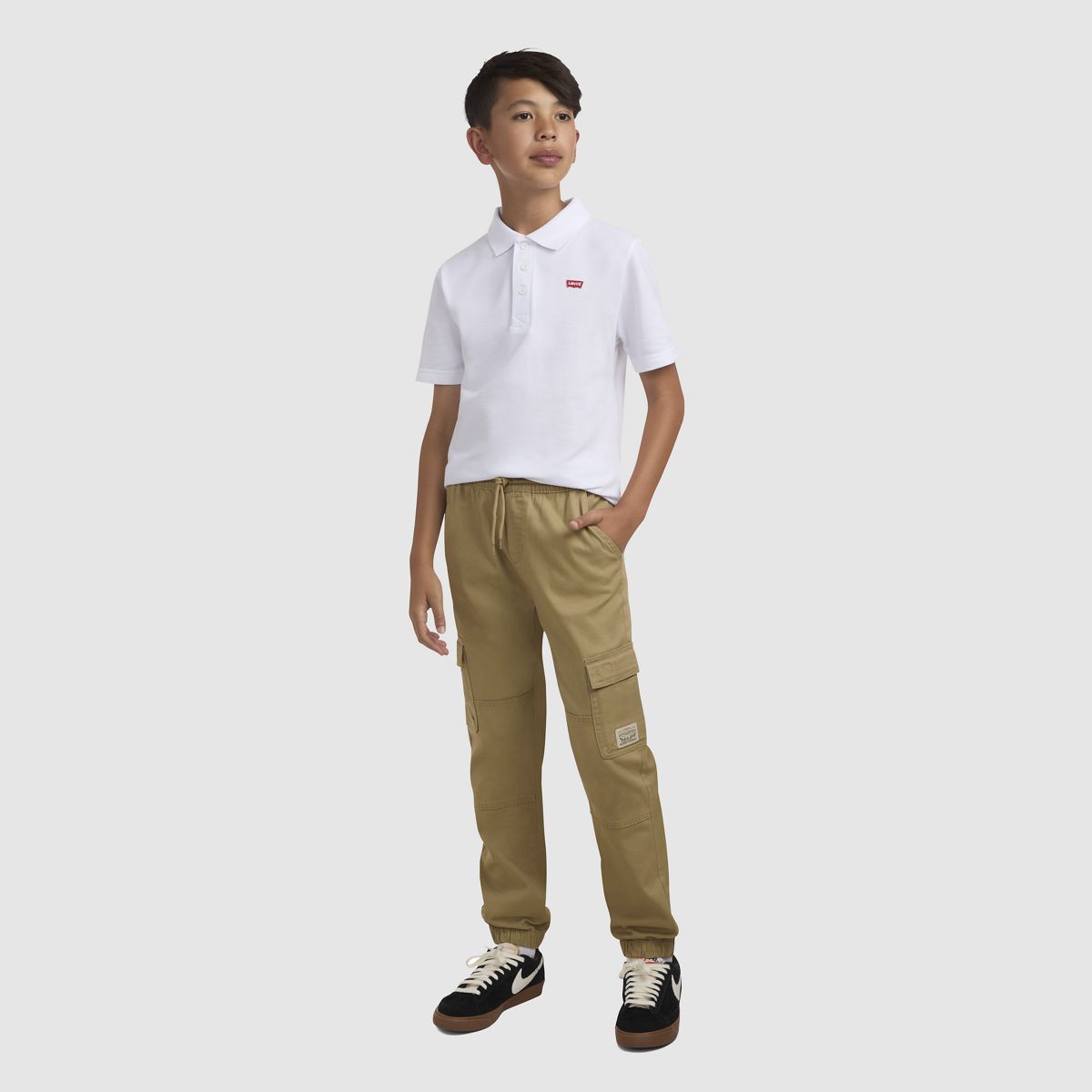 Relaxed Cargo Joggers Big Boys 8-20 — Harvest Gold - Brown