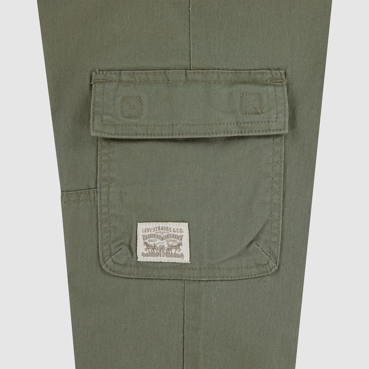 Relaxed Cargo Joggers Big Boys 8-20 — Dusty Olive - Green