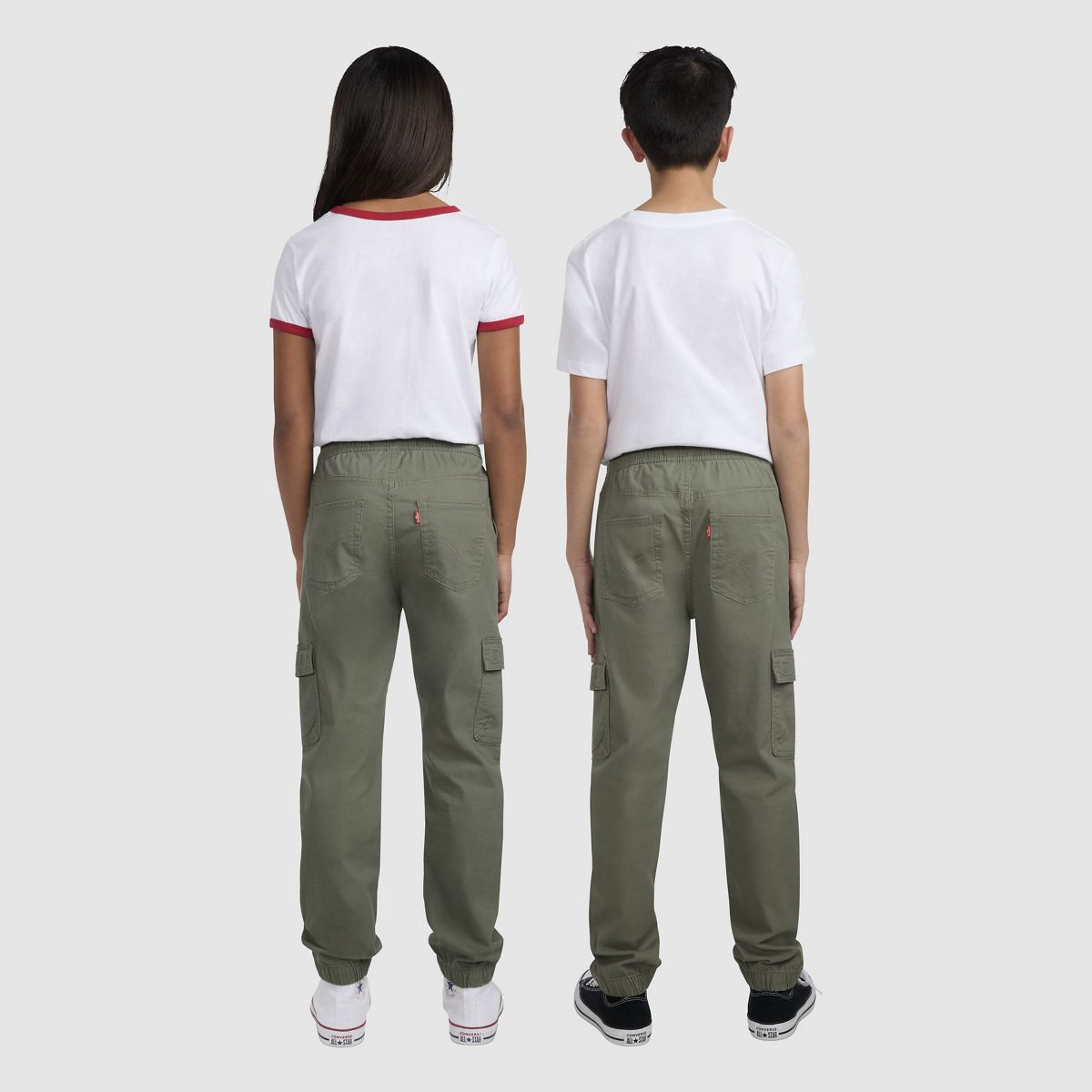 Relaxed Cargo Joggers Big Boys 8-20 — Dusty Olive - Green