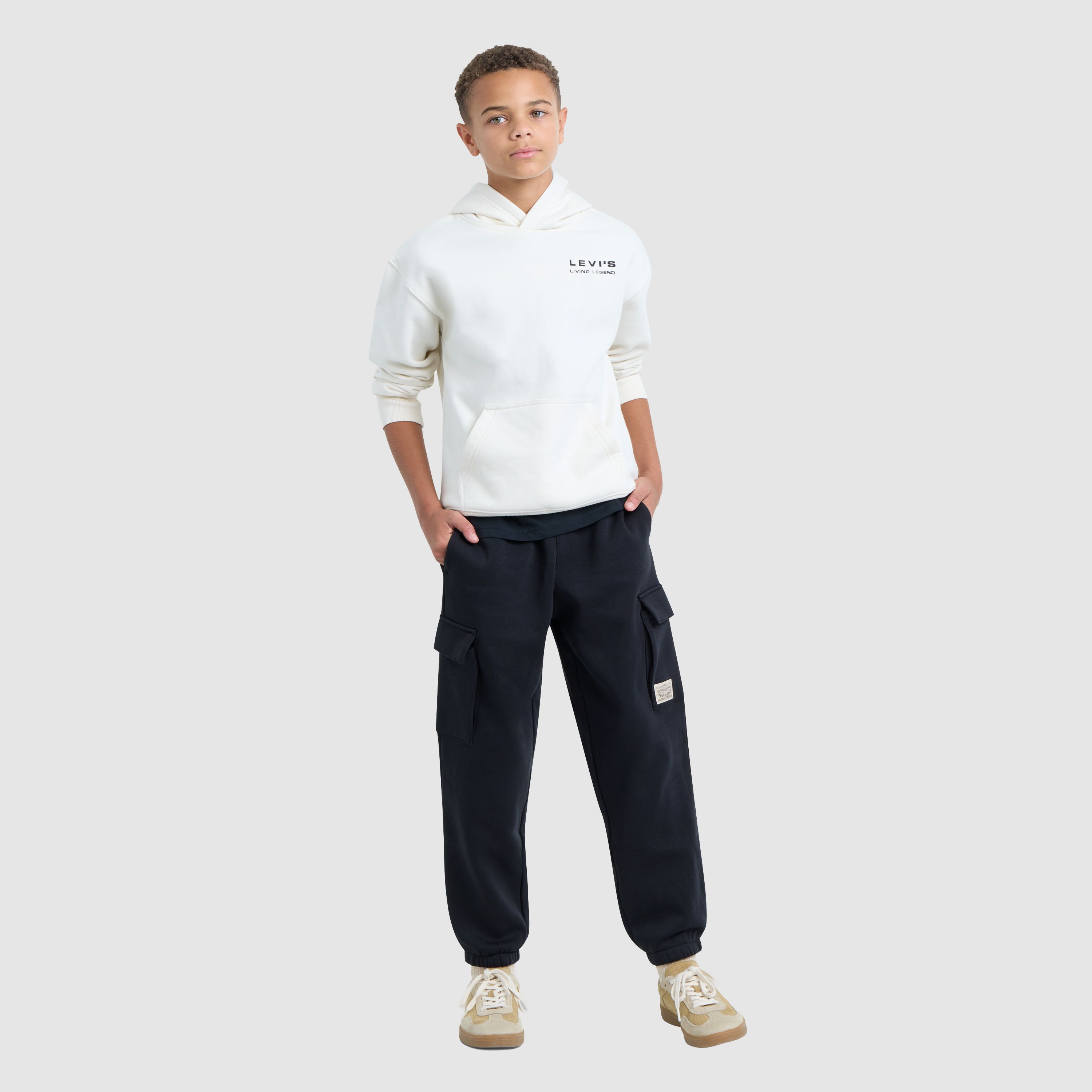 Two Horse Baggy Cargo Joggers Big Boys 8-20 1