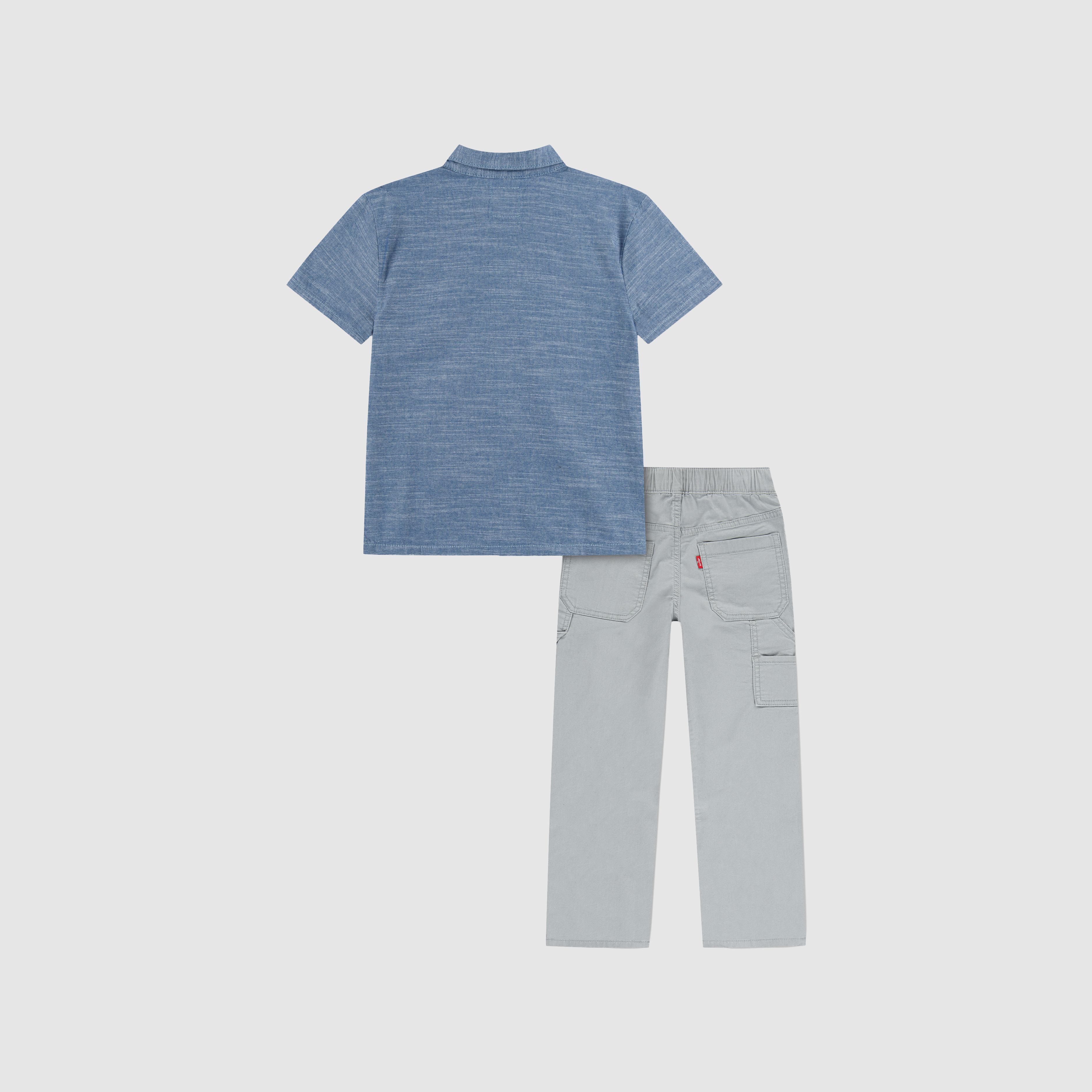 Chambray Top And Pants Set Little Boys 4-7 4