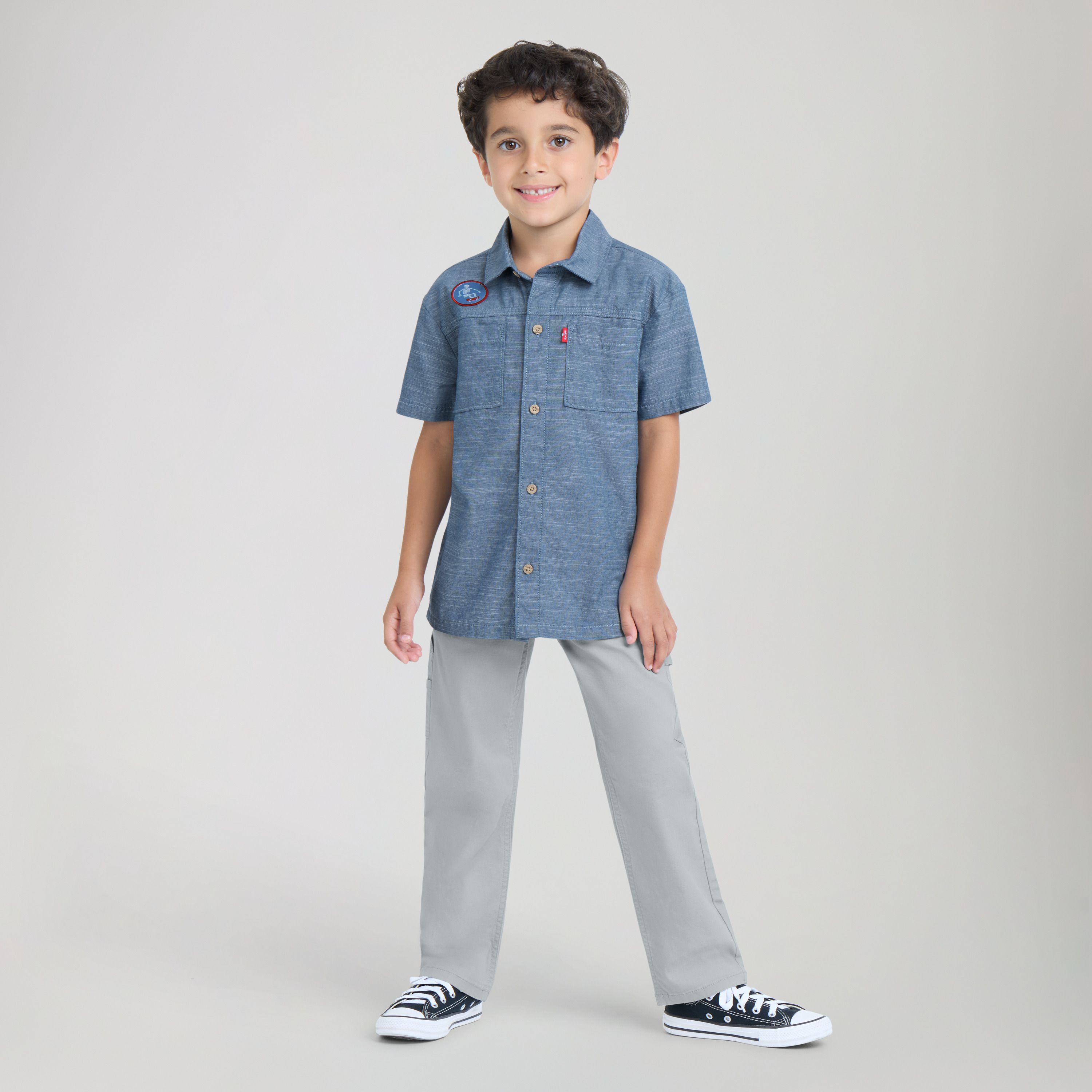Chambray Top And Pants Set Little Boys 4-7 1