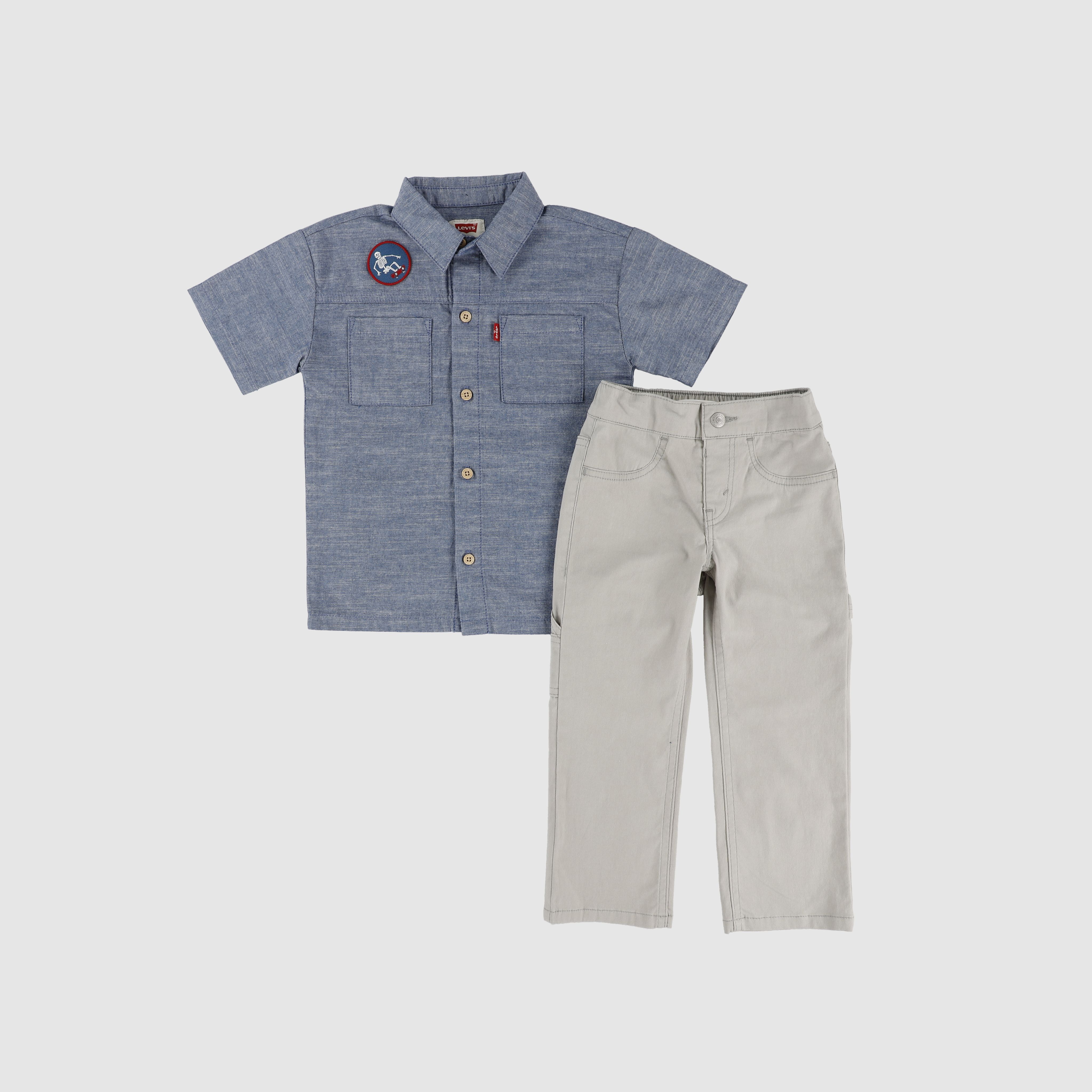 Chambray Top And Pants Set Toddler Boys 2T-4T 1