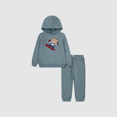 Bear Snowboading Knit Set Toddler Boys 2T-4T — Stormy Sea - Green 1