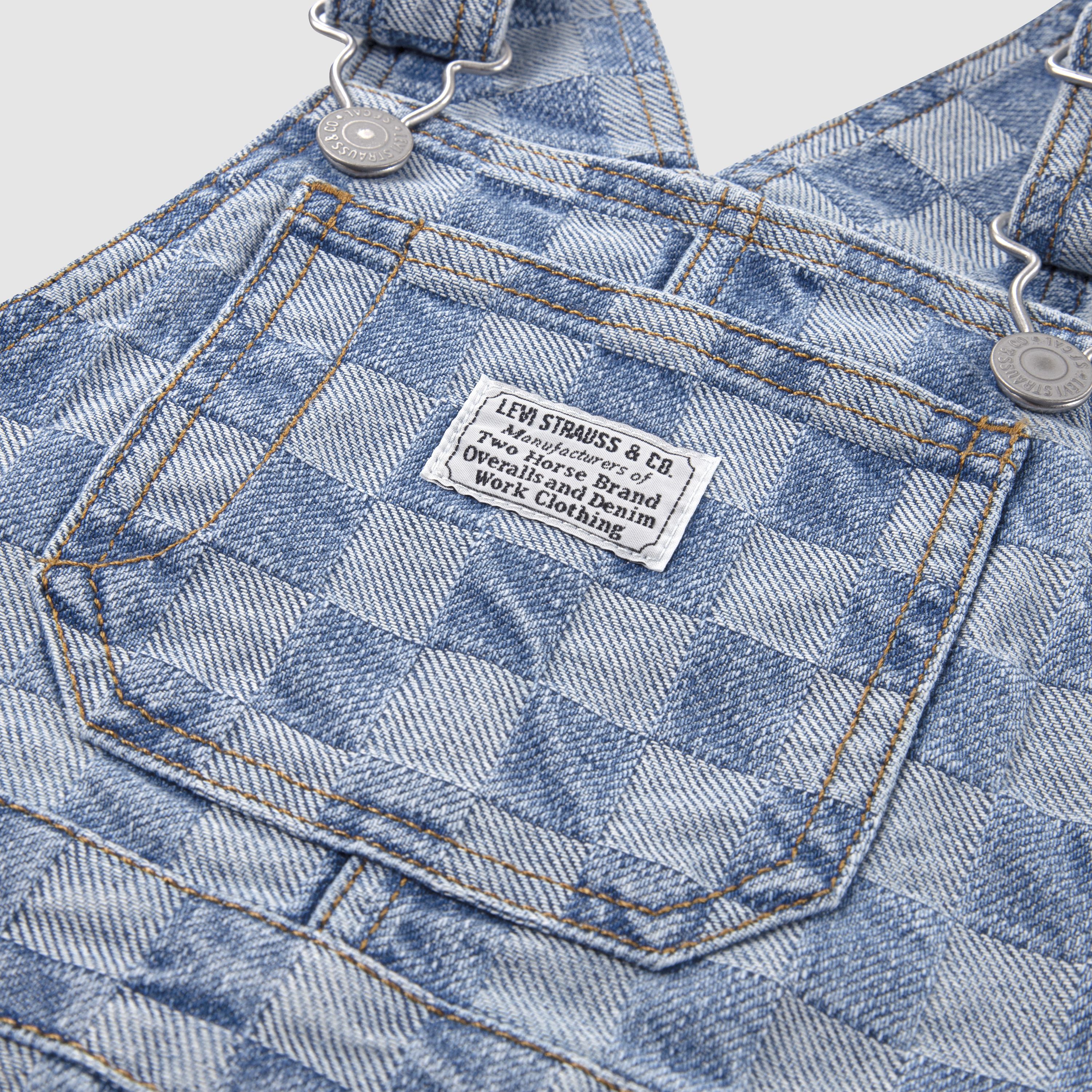 Textured Denim Overall Toddler Boys 2T-4T 6