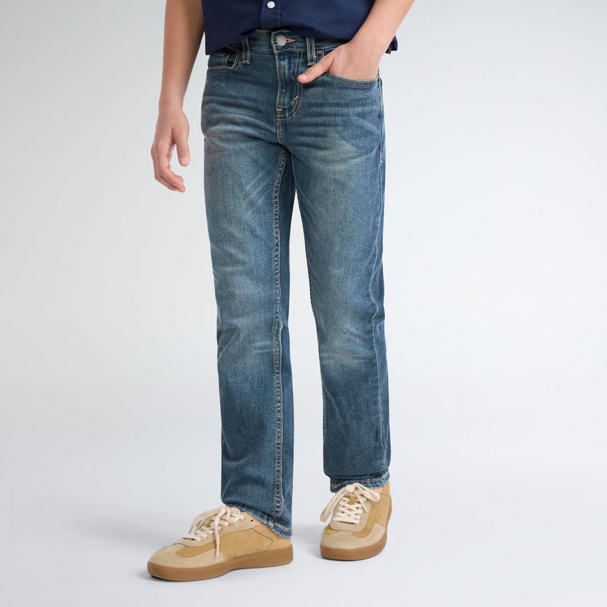 511™ Slim Fit Eco Performance Jeans Big Boys 8-20 — Well Worn - Medium Wash