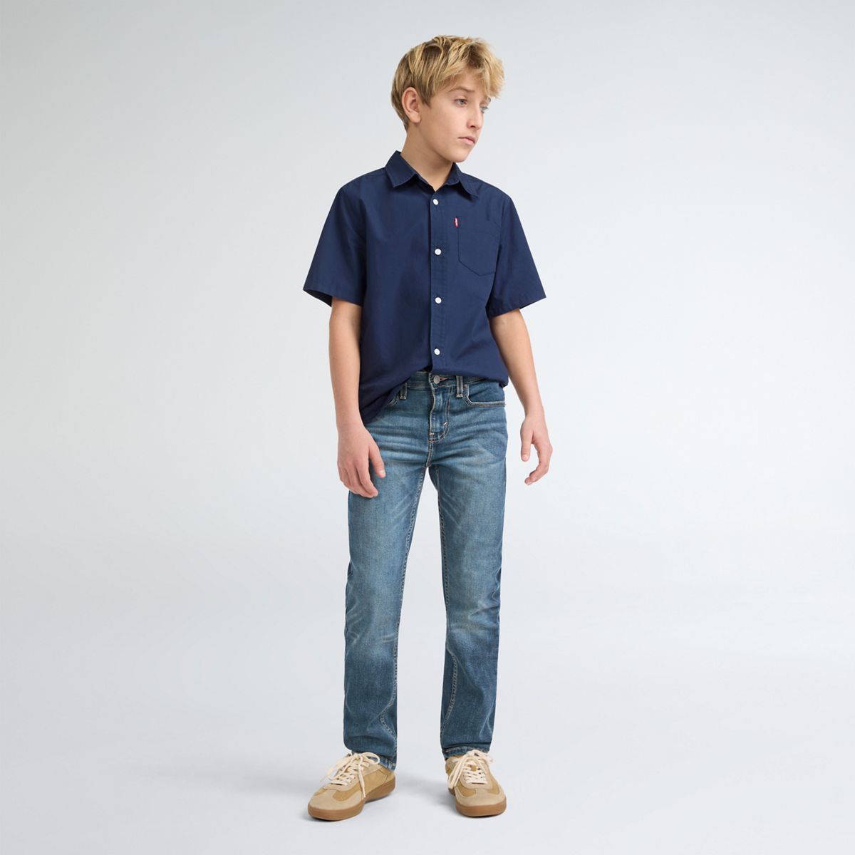 511™ Slim Fit Eco Performance Jeans Big Boys 8-20 — Well Worn - Medium Wash