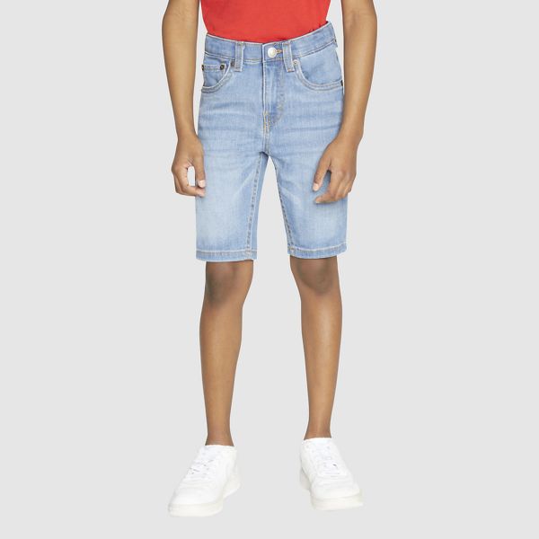 Slim Fit Performance Shorts Little Boys 4-7x — Spit Fire - Medium Wash