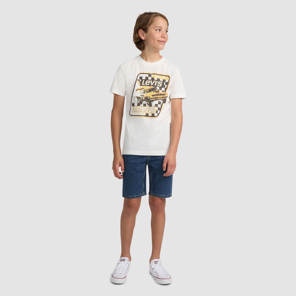 Slim Fit Classic Shorts Big Boys 8-20 — Road Runner - Medium Wash