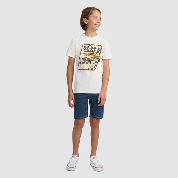 Slim Fit Classic Shorts Big Boys 8-20 — Road Runner - Medium Wash