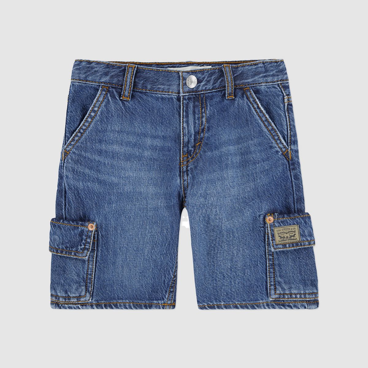 Denim Cargo Shorts Little Boys 4-7 — Tumbleweed - Dark Wash