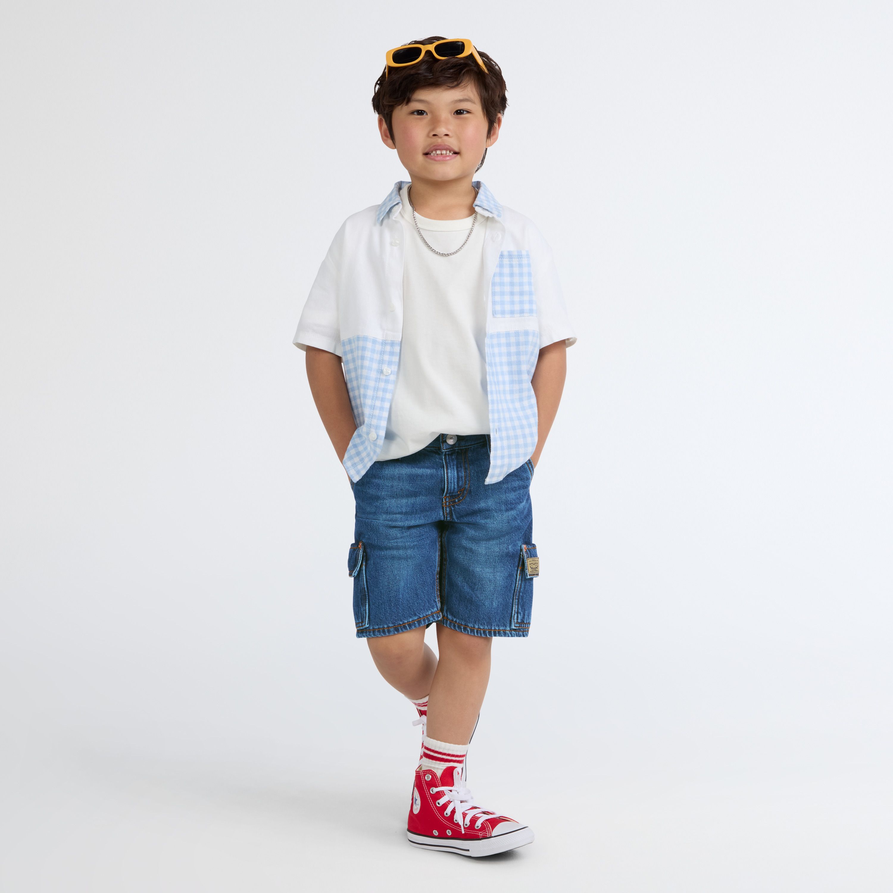 Denim Cargo Shorts Little Boys 4-7 1
