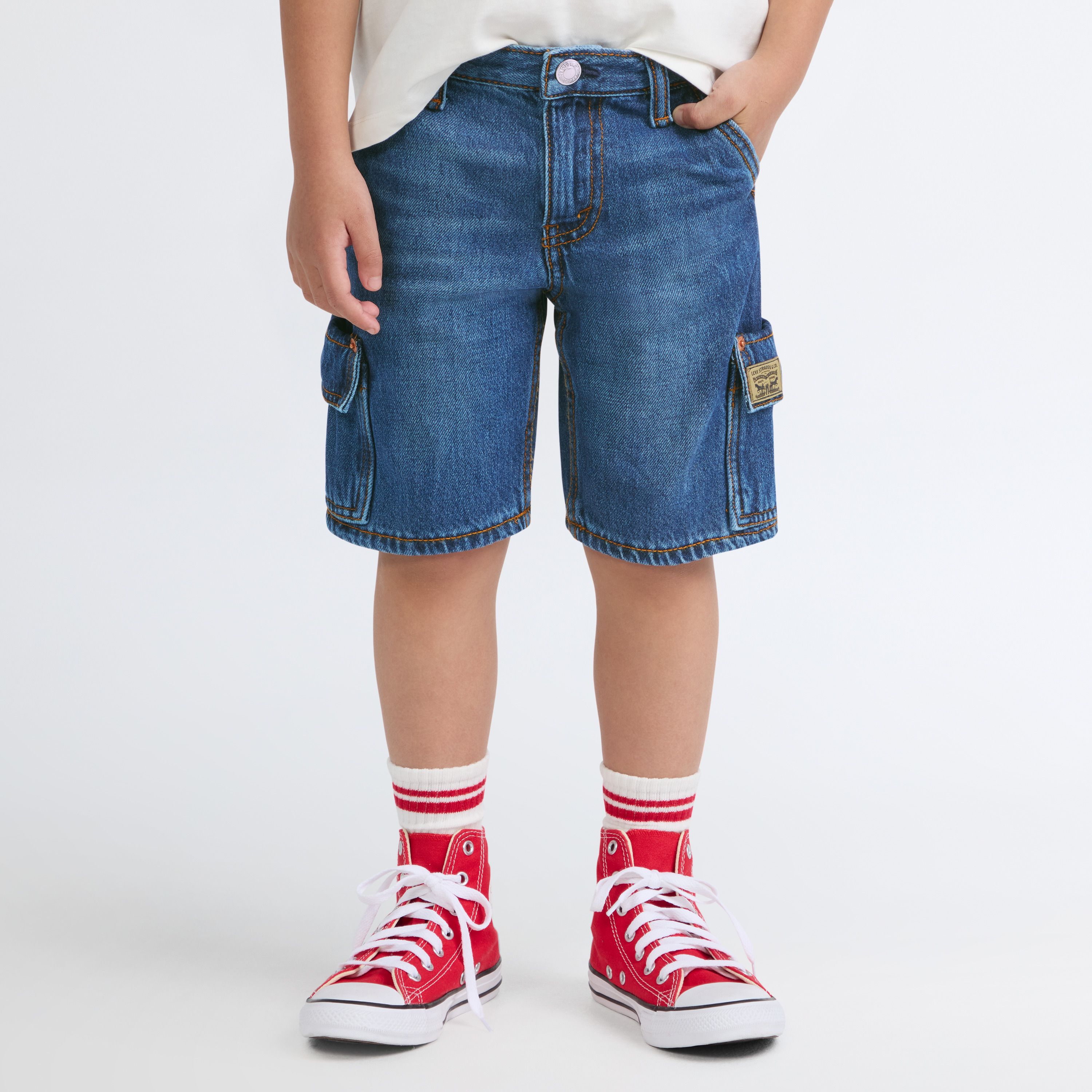 Denim Cargo Shorts Little Boys 4-7 2