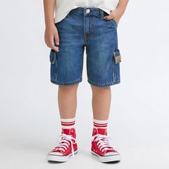Denim Cargo Shorts Little Boys 4-7 — Tumbleweed - Dark Wash 2
