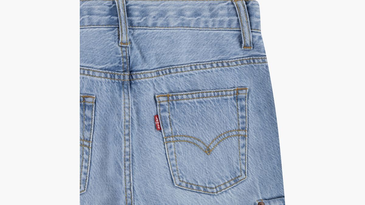 Denim Cargo Shorts Little Boys 4-7 — From Scratch No Destruction - Light Wash